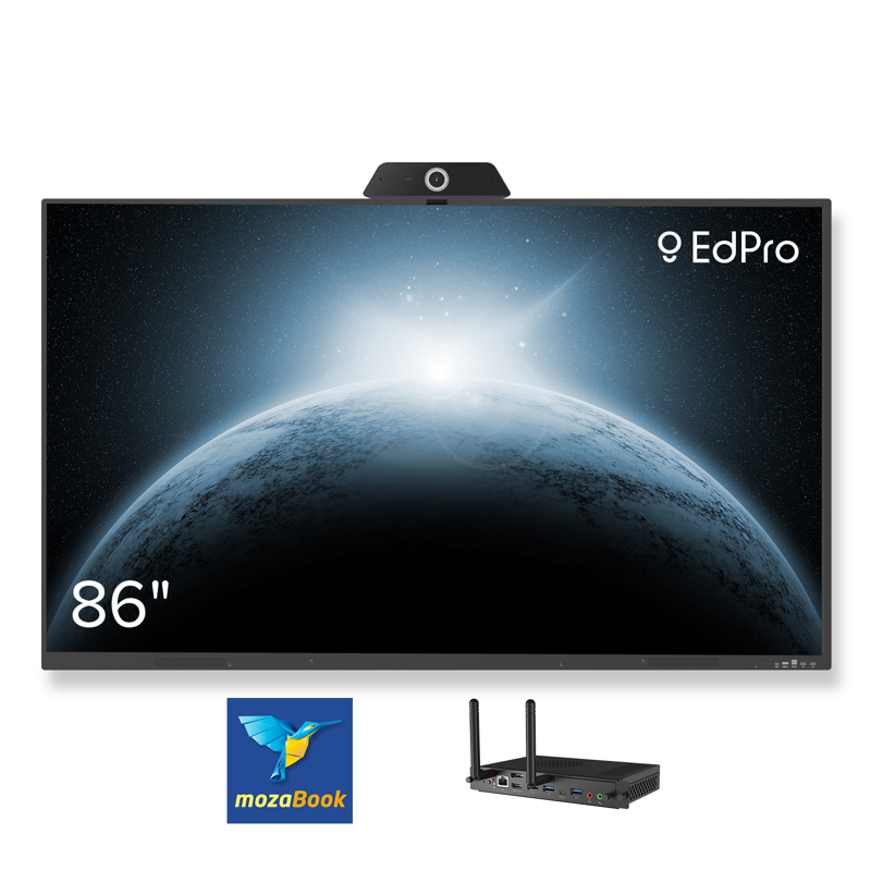 Інтерактивна панель EdPro Touch S 86" (ETP86S), OPS ПК (Intel i5 12Gen/16/512/W11Pro), настінне кріплення, MozaBook Classroom (підписка на 1 рік), веб камера 4к